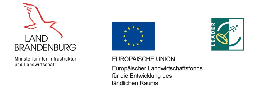 Logos ELER, EU, Land Brandenburg